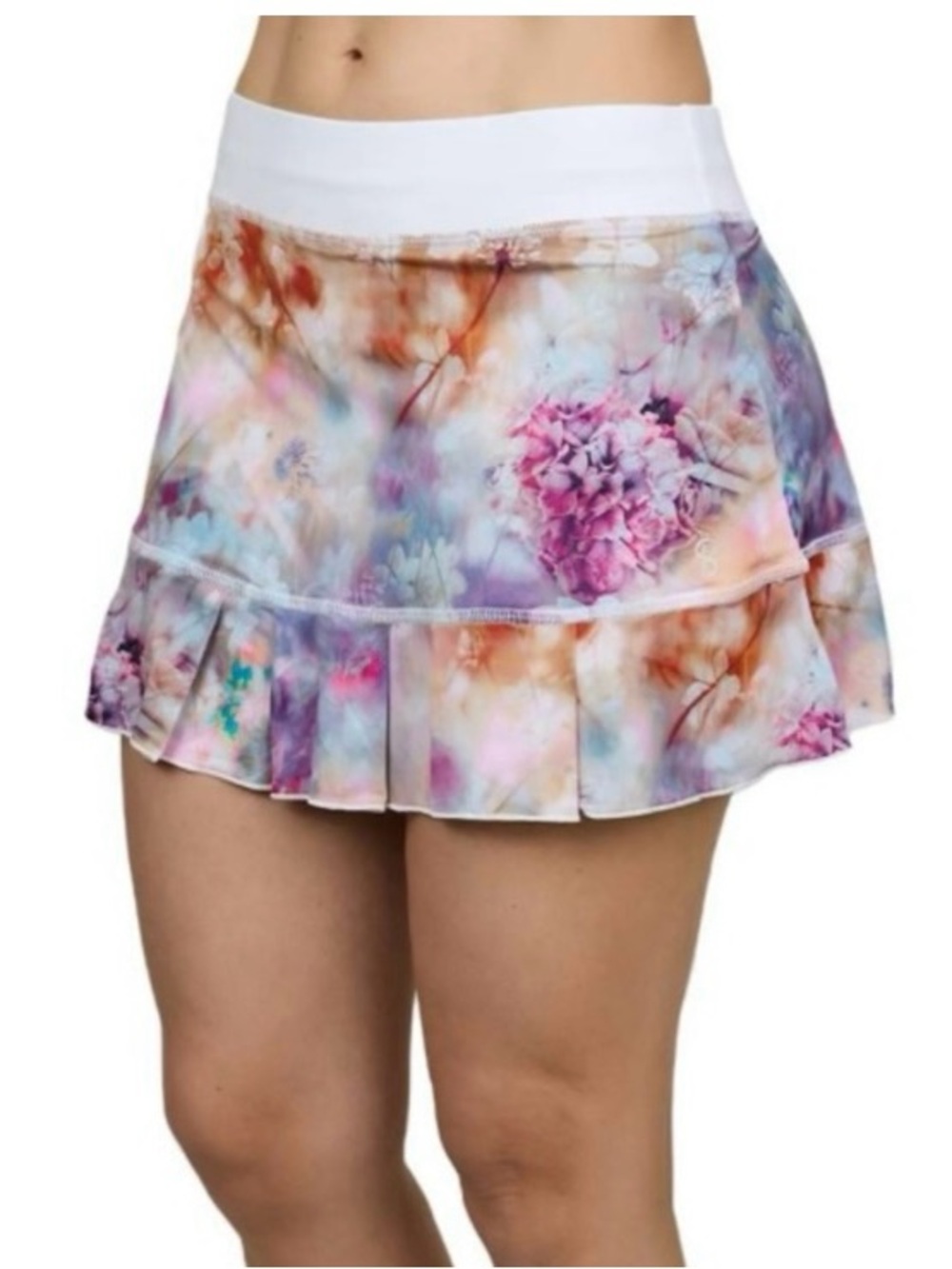 Sofibella Floral Watercolor “Isabella” Ruffle Tennis Skort Women’s Size M